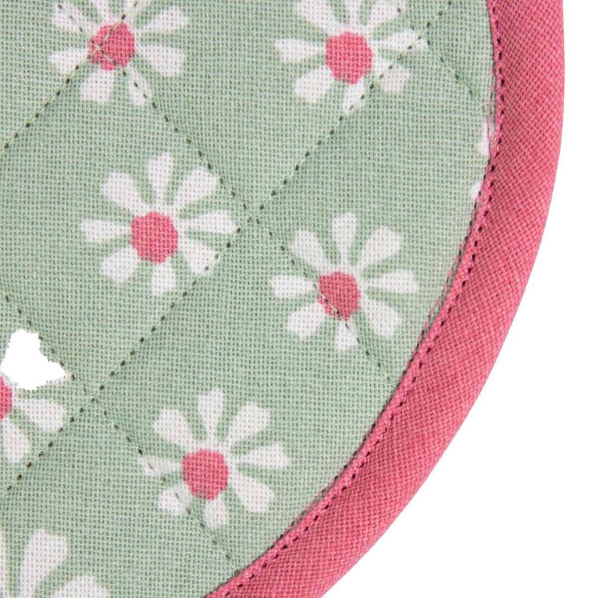LM Pannenlap rond20cm - Daisy Flowers groen