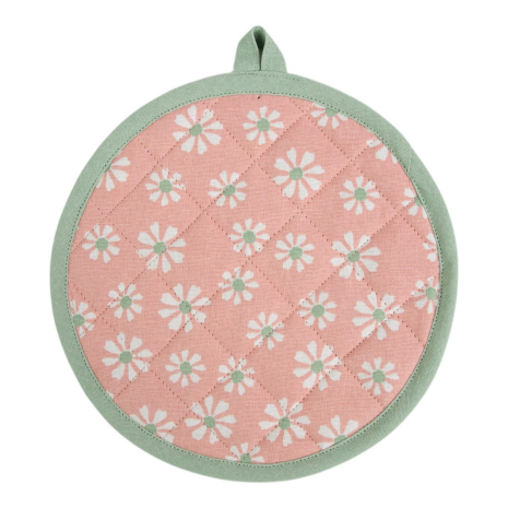 LM Pannenlap rond20cm - Daisy Flowers roze