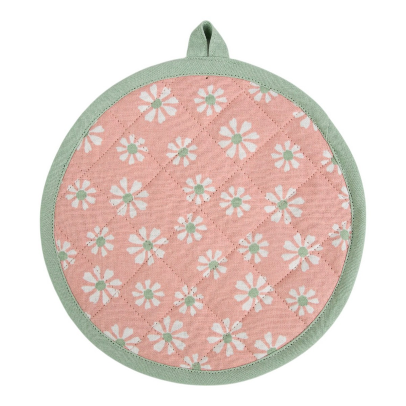 LM Pannenlap rond20cm - Daisy Flowers roze