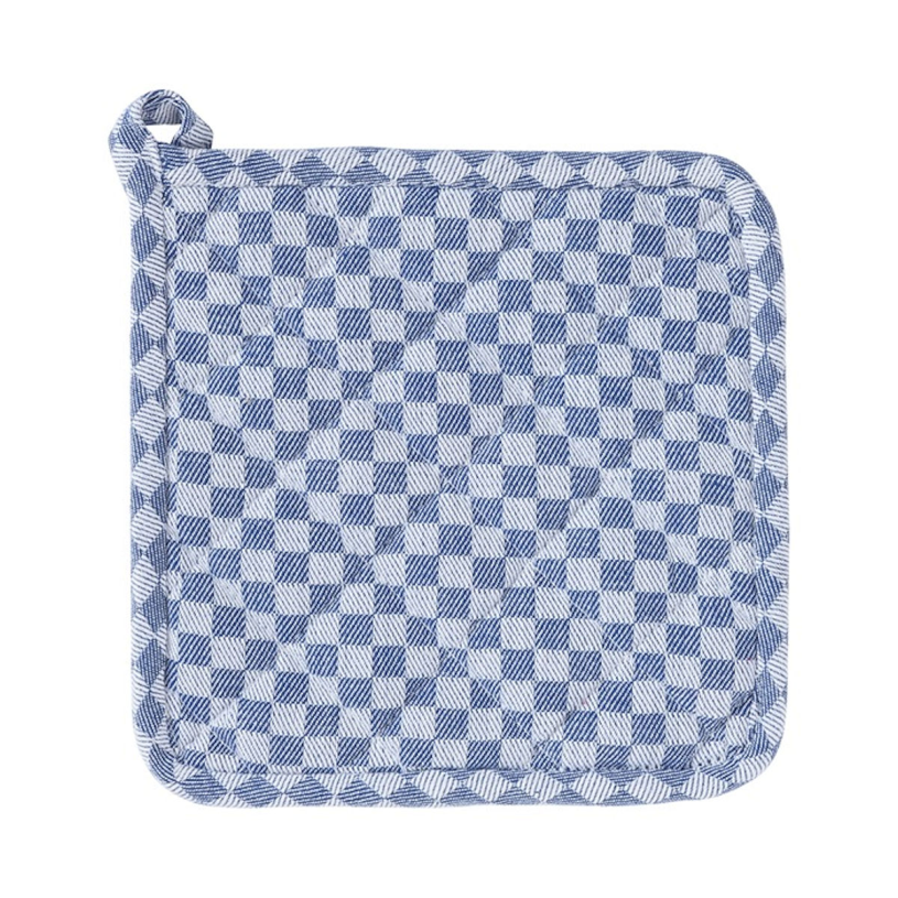 LM Pannenlap 20x20cm - blauwe ruit