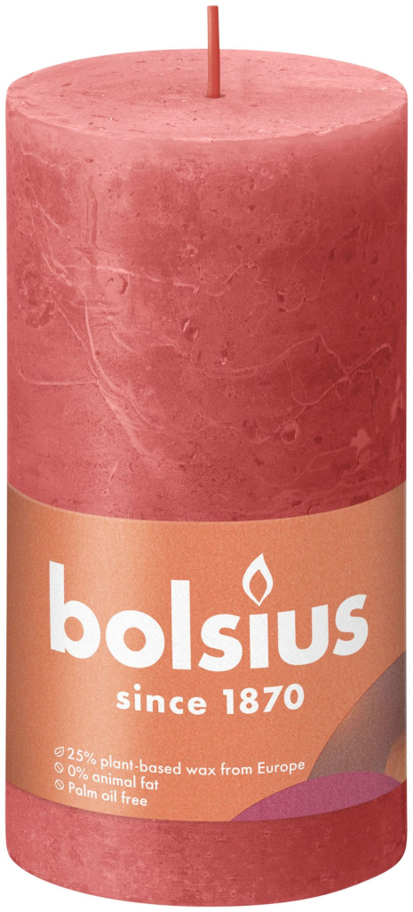 Bolsius Rustiek stompkaars 130/68 - Blossom Pink