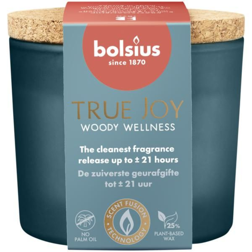 Bolsius True Joy Geurglas 66/8 - Woody Wellness