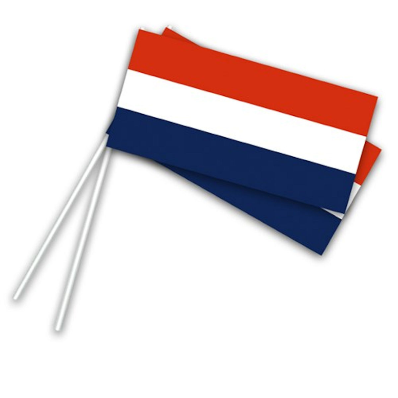 Zwaaivlag Nederland 12x24cm