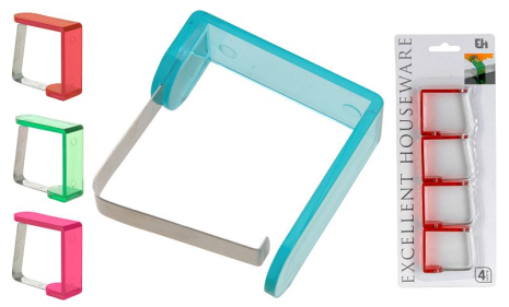 Tafelkleedklemmen transparant 4 stuks