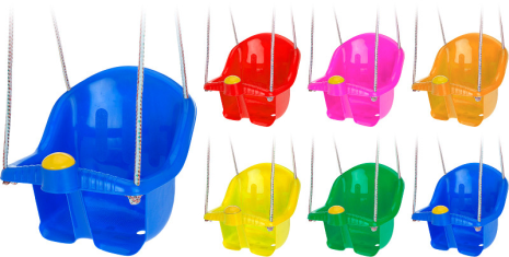 Schommel met touw 6 assorti kleur