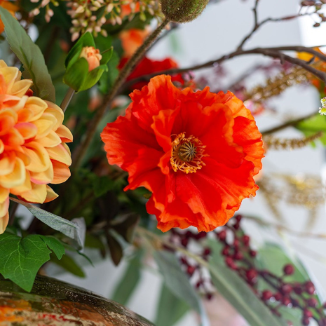 Countryfield Kunstbloem Papaver Vere oranje 64cm