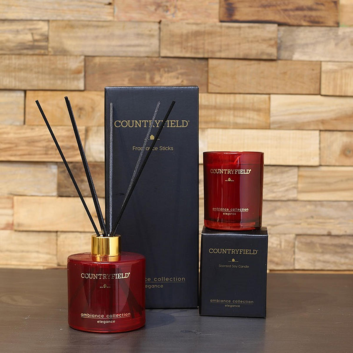 Countryfield Ambiance Geurkaars 7x7x9cm - Elegance