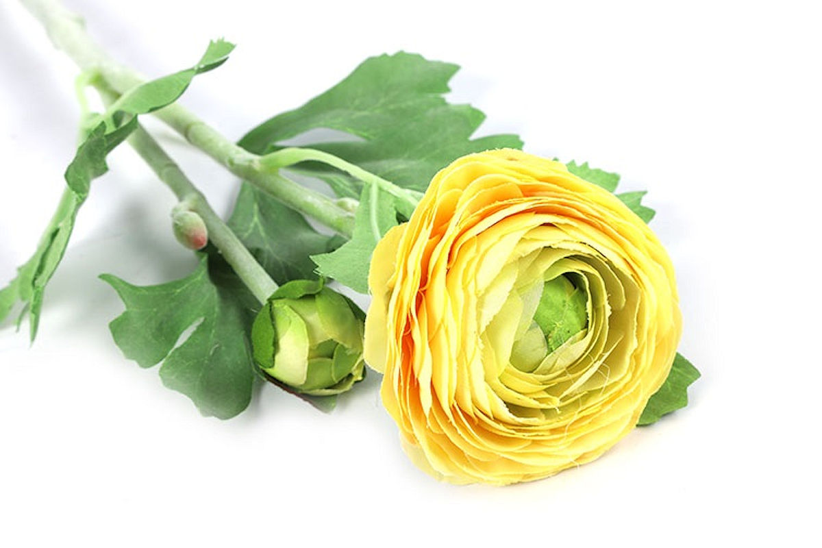 Countryfield Kunstbloem Ranunculus geel 51cm