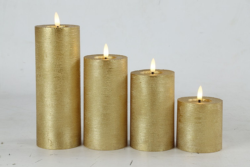 Countryfield LED Stompkaars rustiek S 7,5x7,5x8cm - goud