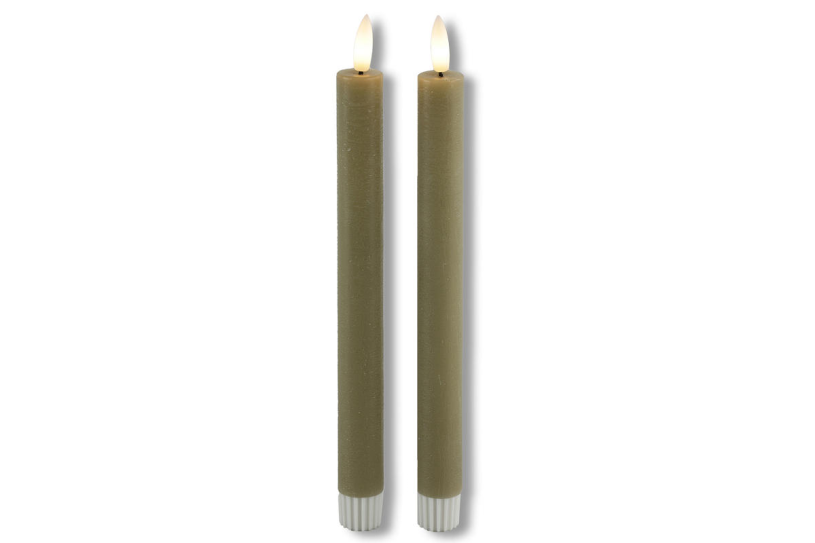 Countryfield LED Dinerkaars rustiek L 24cm 2 stuks - beige