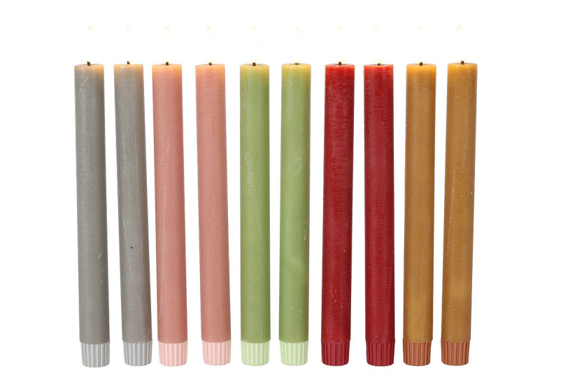 Countryfield LED Dinerkaars rustiek L 24cm 2 stuks - grijs