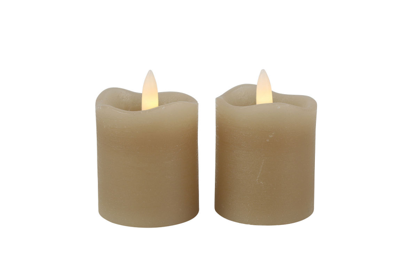 Countryfield LED Stompkaars antiek 5x7cm 2 stuks - beige