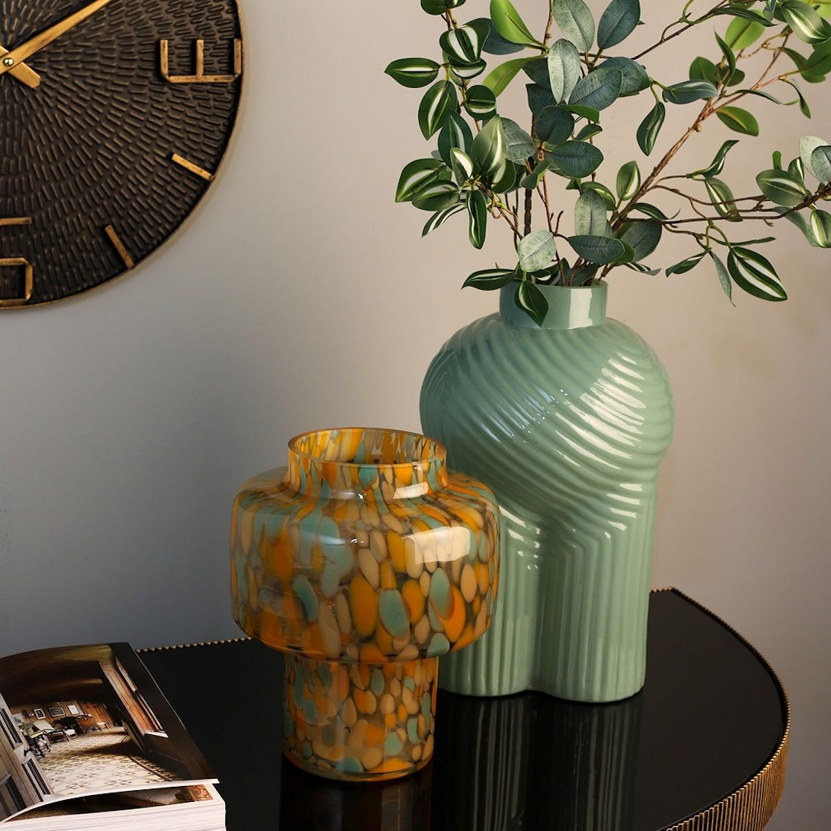 Countryfield Countryfield Vaas ro Ledger L groen 30cm