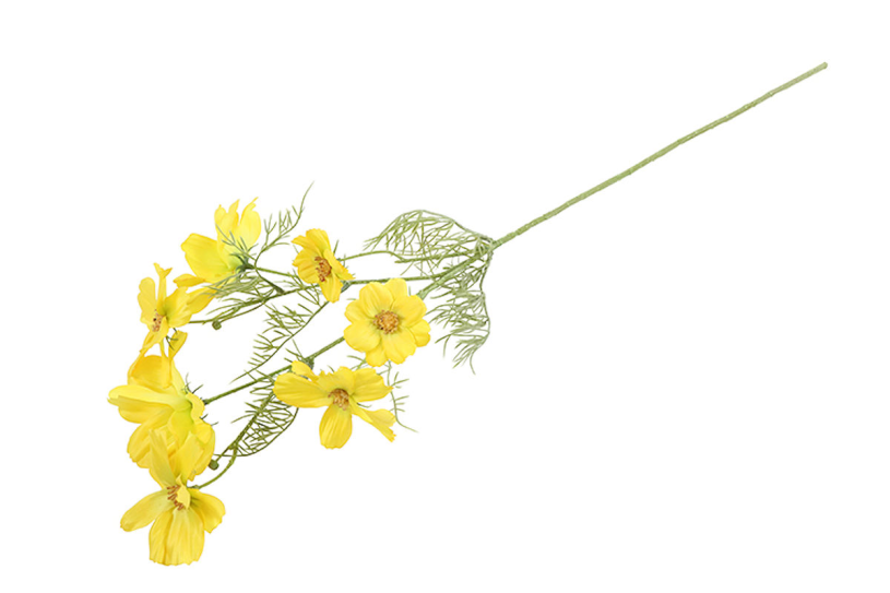 Countryfield Kunstbloem Cosmos geel 74cm
