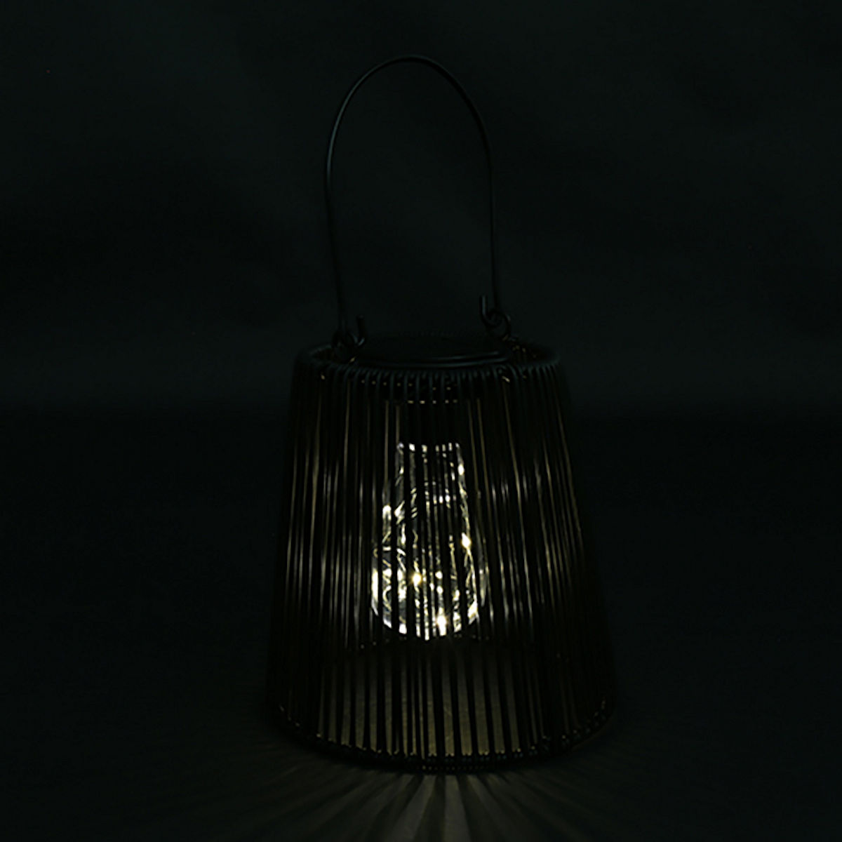 Countryfield Lantaarn LED solar Luana L zwart 19x21,5x21,5cm