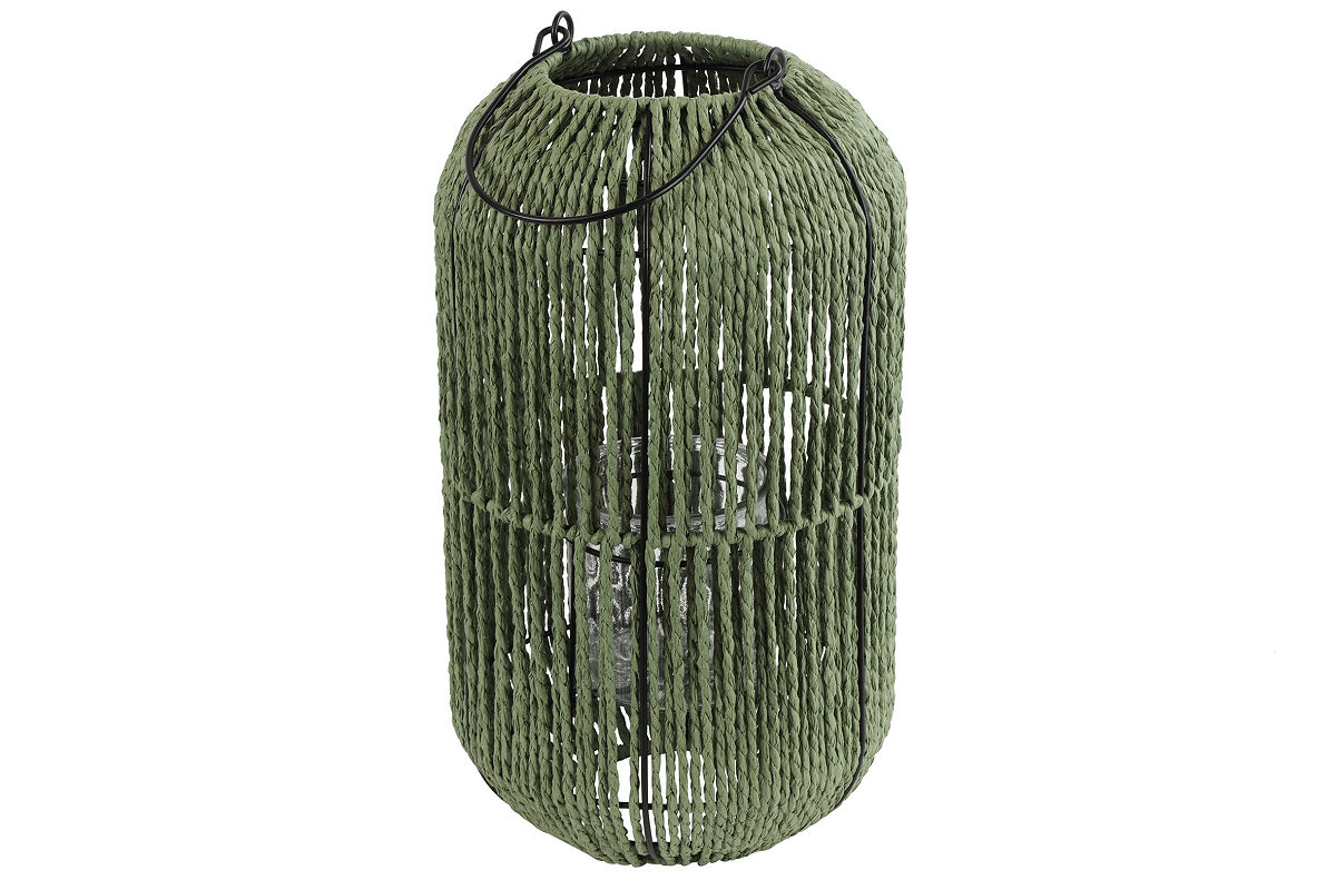 Countryfield Windlicht Ise L groen 22x23x39cm