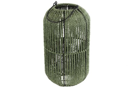 Countryfield Windlicht Ise L groen 22x23x39cm