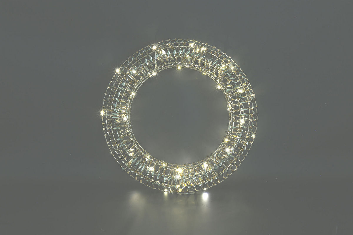 Countryfield Kerstkrans LED Bling M 8x40x40cm - goud