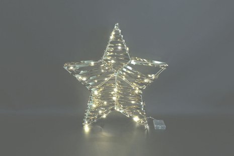 Countryfield Kerstster LED Bling M glimmend 7x40x40cm - goud