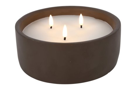 Countryfield LED kaars in pot L 20x9cm - bruin