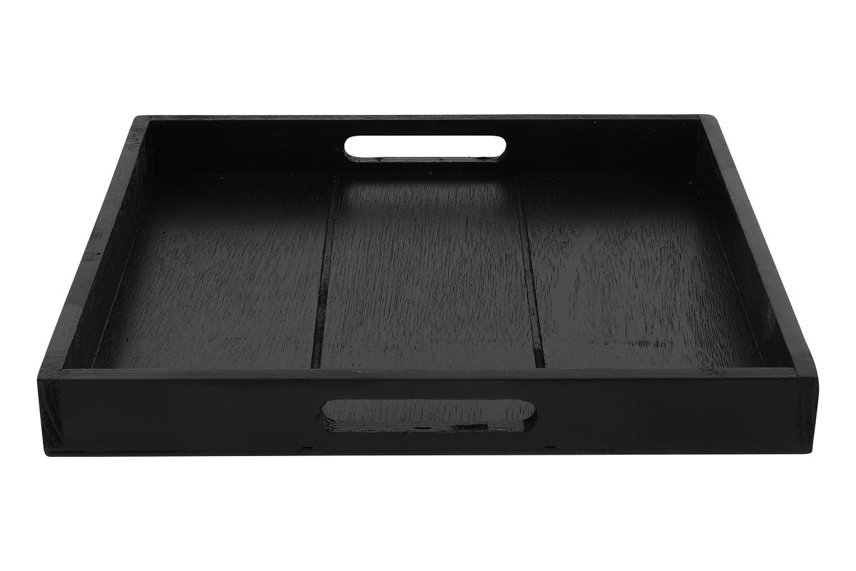 Countryfield Dienblad vierkant Claudina 30cm zwart