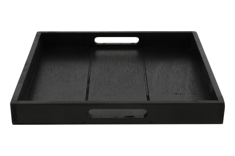 Countryfield Dienblad vierkant Claudina 30cm zwart