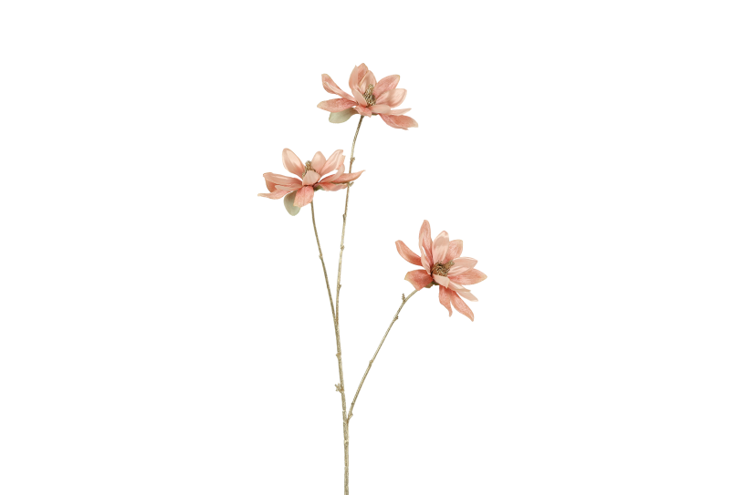 Countryfield Kunstbloem Magnolia S roze/goud 81cm