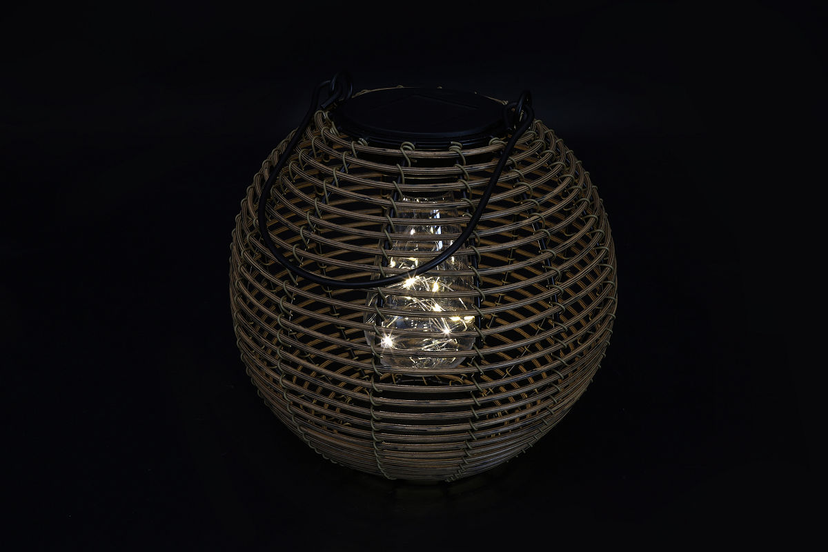 Countryfield Hanglamp solar LED Eliya L naturel 9x19x19cm