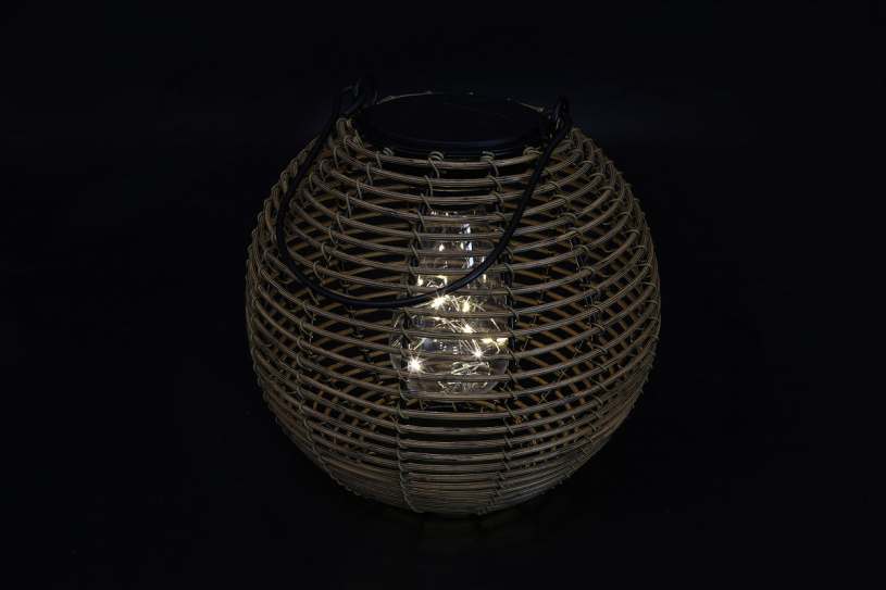 Countryfield Hanglamp solar LED Eliya L naturel 9x19x19cm