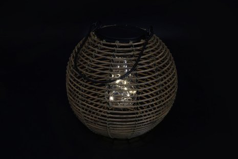 Countryfield Hanglamp solar LED Eliya L naturel 9x19x19cm