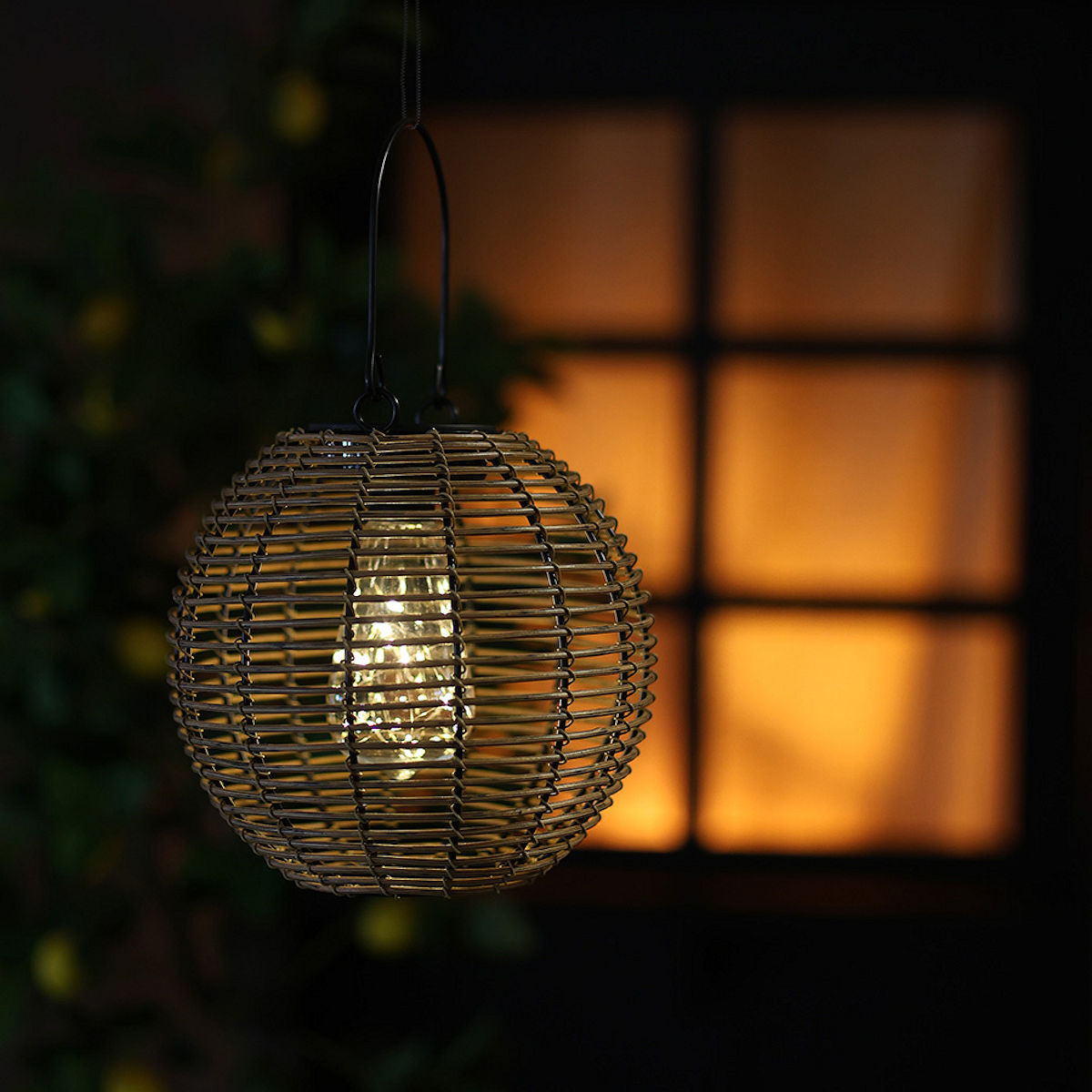 Countryfield Hanglamp solar LED Eliya L naturel 9x19x19cm