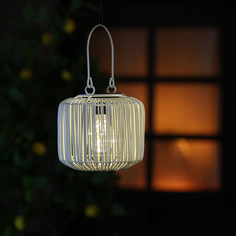 Countryfield Hanglamp solar LED Didem wit 9x15x16cm