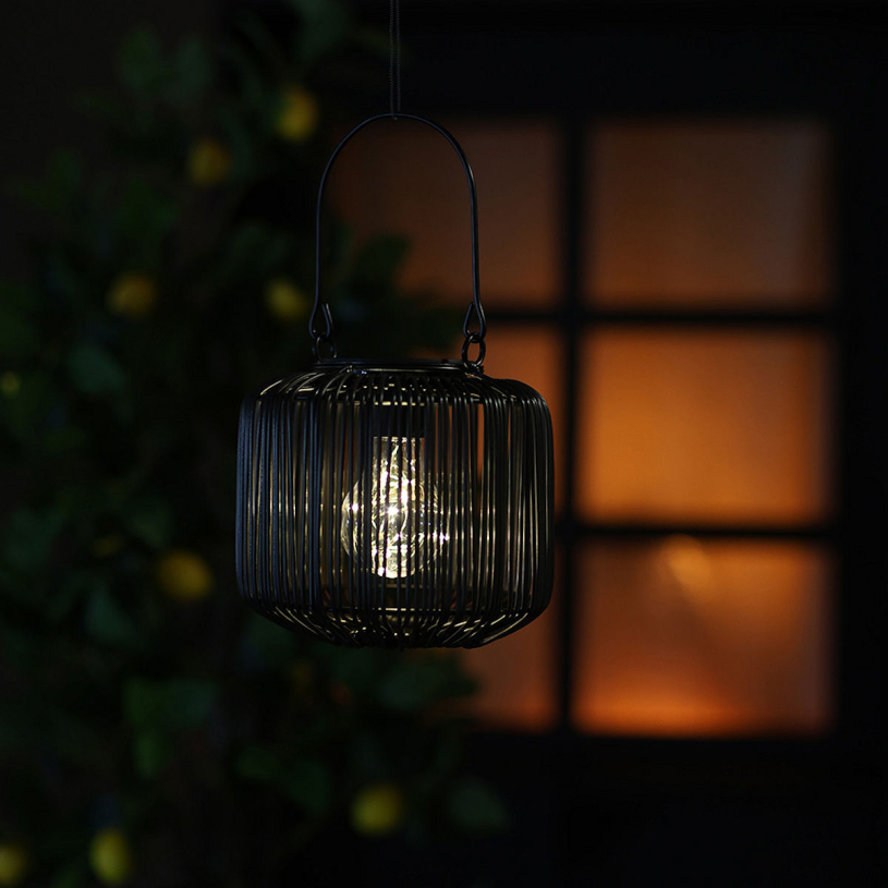 Countryfield Hanglamp solar LED Didem zwart 9x15x16cm