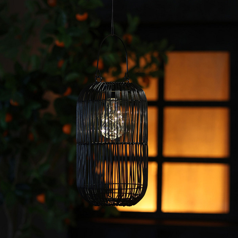 Countryfield Hanglamp solar LED Giona S zwart 11x18x24cm