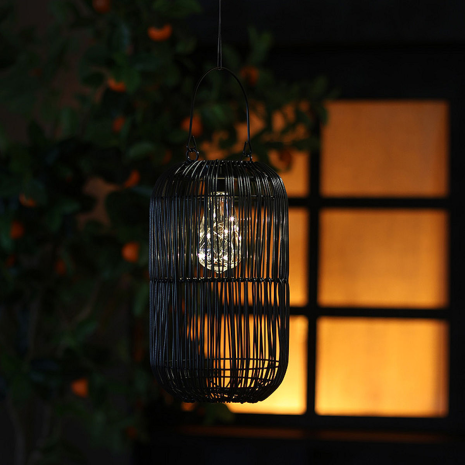 Countryfield Hanglamp solar LED Giona S zwart 11x18x24cm