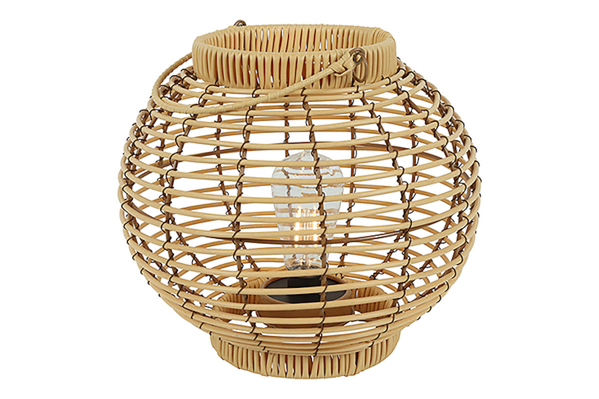 Countryfield LED windlicht convex Sabine M licht bruin