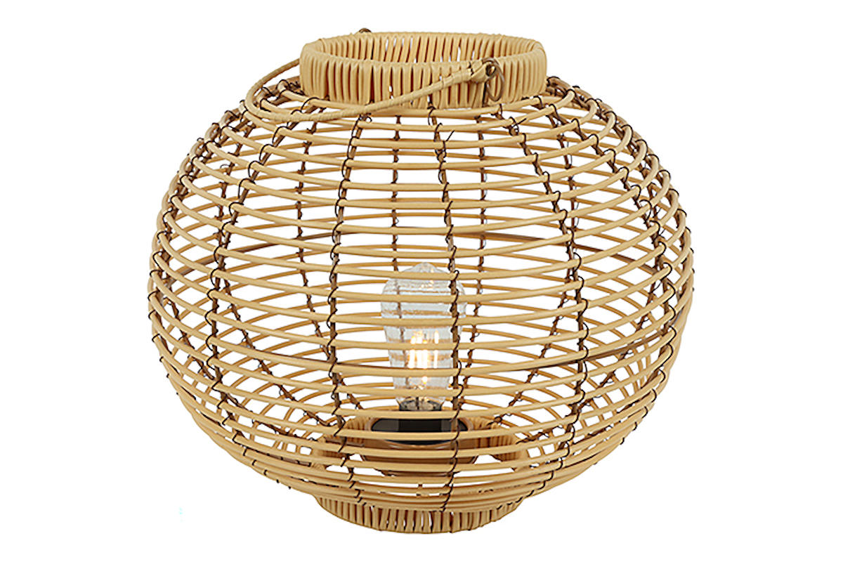 Countryfield LED windlicht convex Sabine L licht bruin