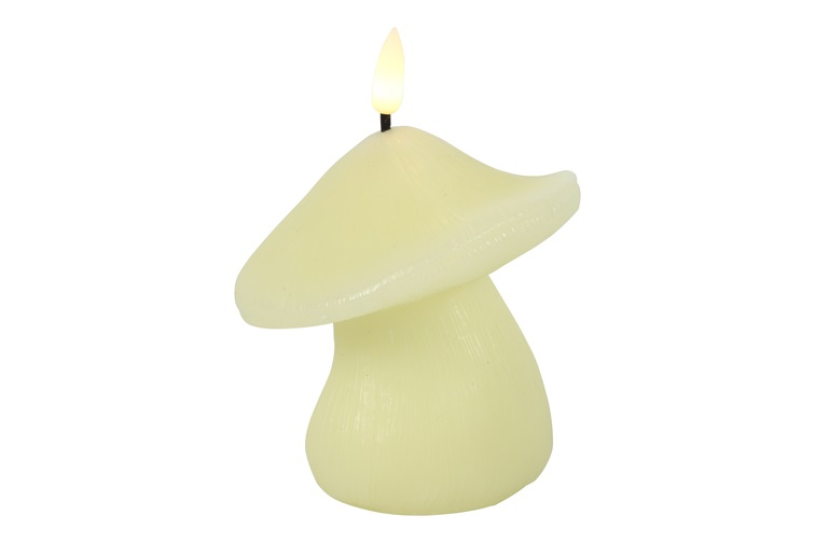 Countryfield LED Kaars Paddenstoel S 12,5cm - creme