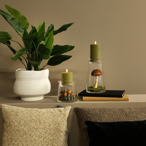 Countryfield Deco glas Hanny m/komdeksel 14x14x13,5cm