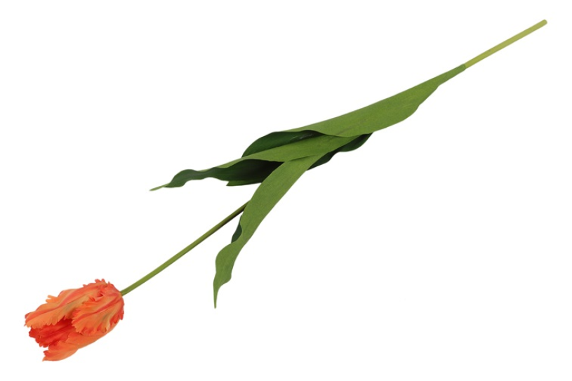 Countryfield Kunstbloem Tulipa (Parrot French) oranje 65cm