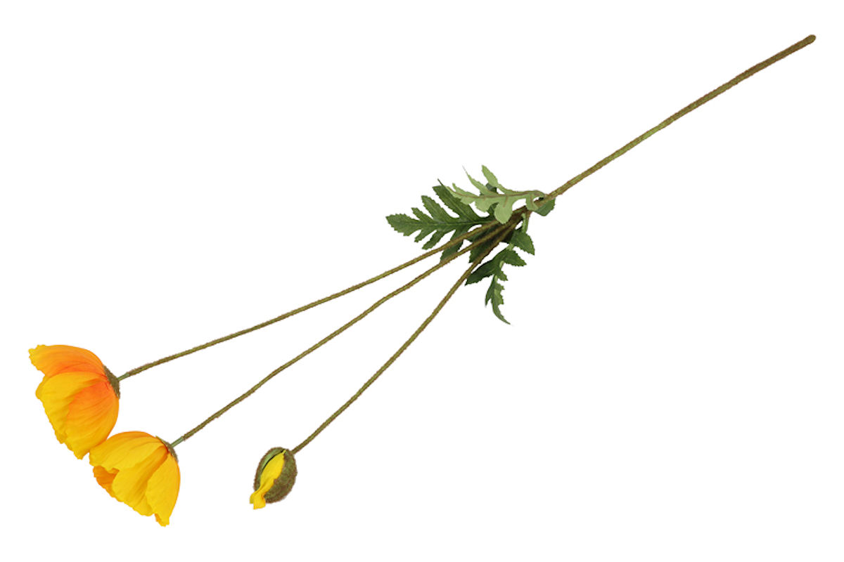 Countryfield Kunstbloem Papaver geel 95cm