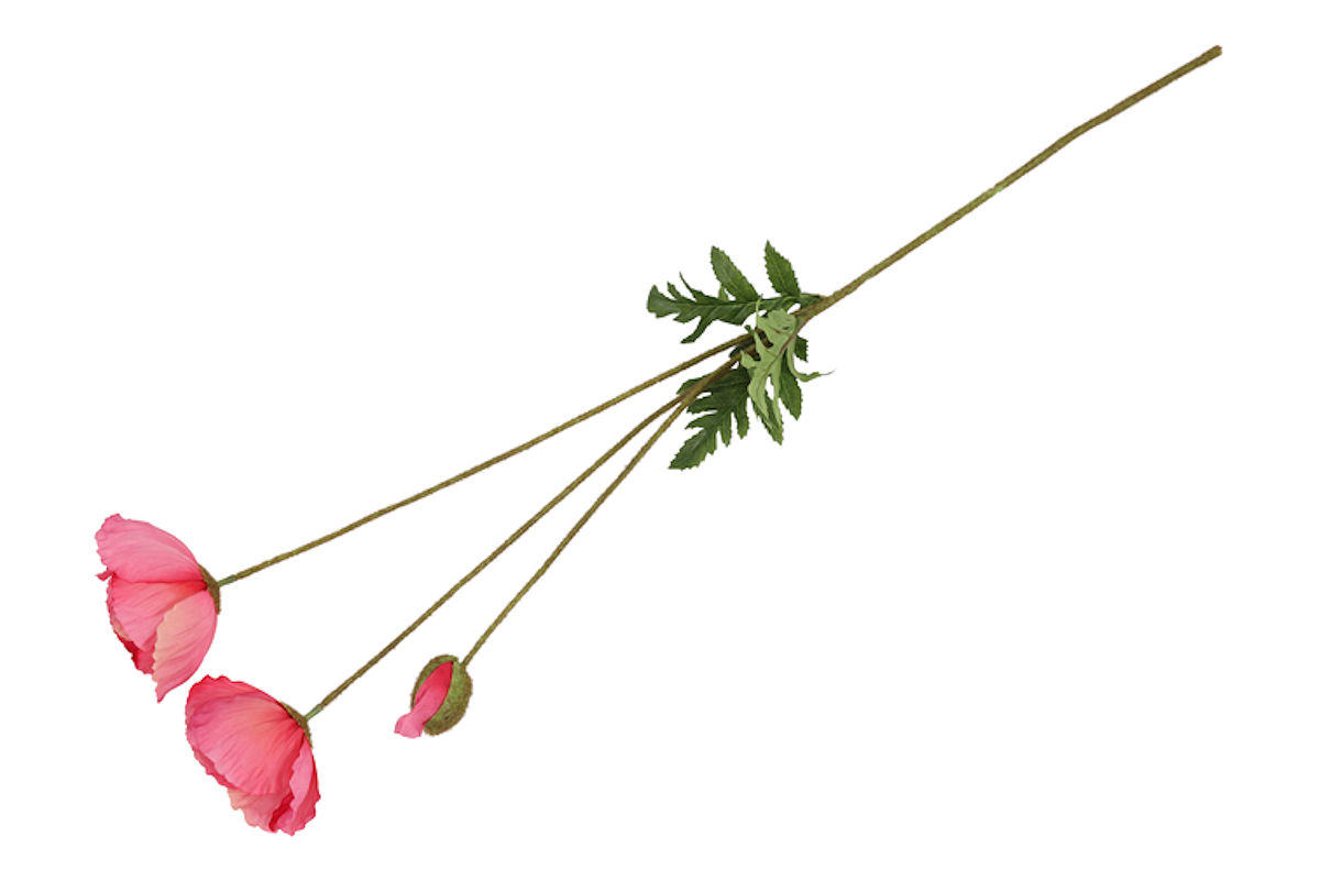 Countryfield Kunstbloem Papaver d.roze 95cm