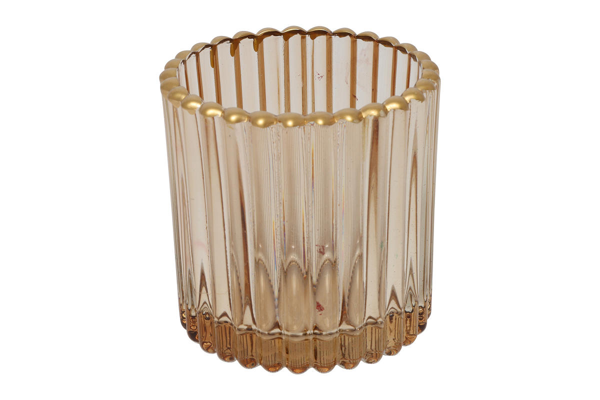 Countryfield Theelichthouder Roffe L bruin 8,5x8,5x9cm