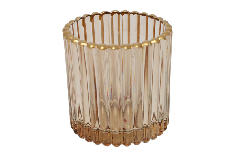 Countryfield Theelichthouder Roffe L bruin 8,5x8,5x9cm