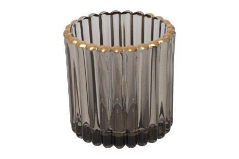 Countryfield Theelichthouder Roffe S grijs 7x7x7,5cm