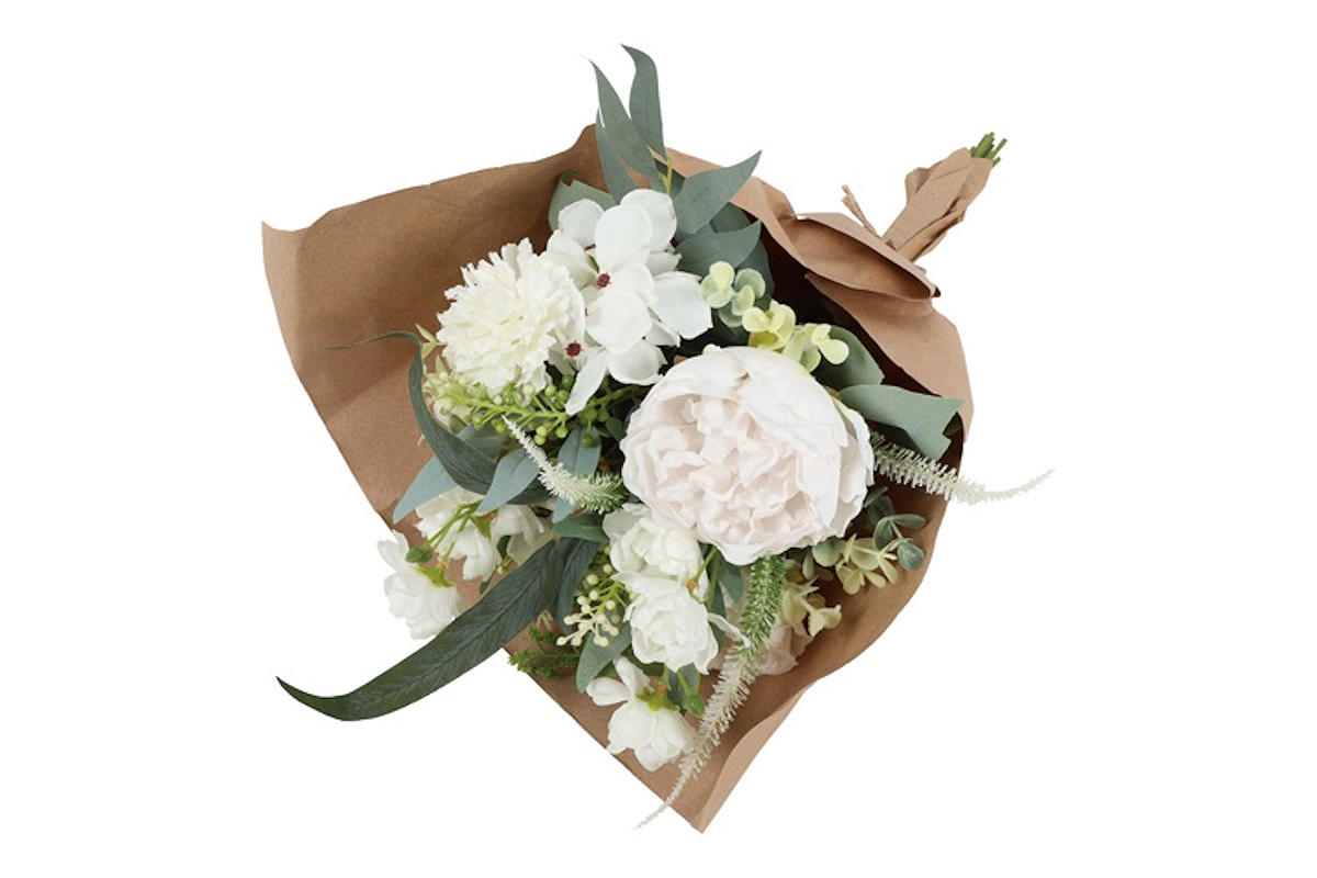 Countryfield KunstBoeket Monique wit 42x20x20cm