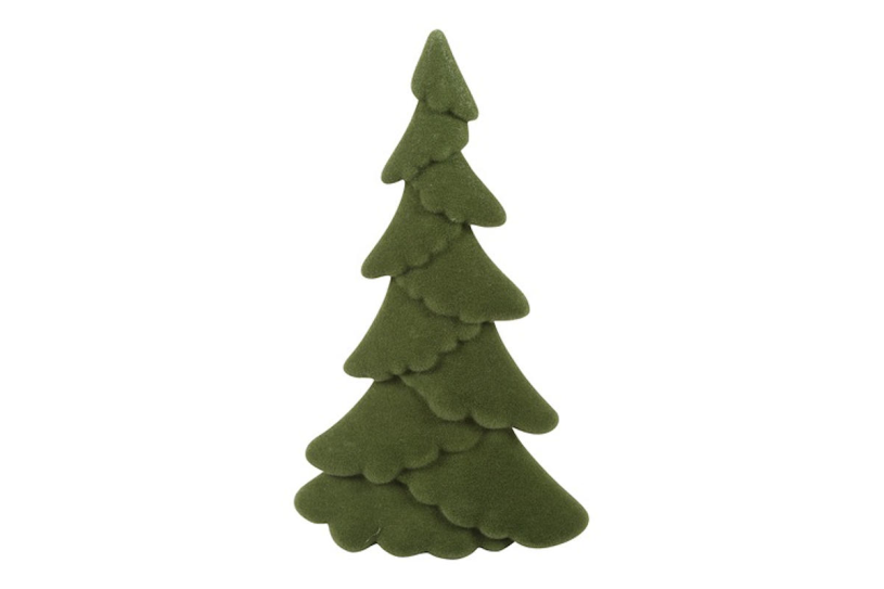 Countryfield Kerstboom ovaal gevlokt Mea L groen 18x18x31cm