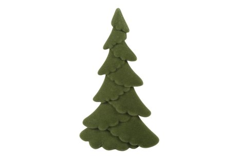 Countryfield Kerstboom ovaal gevlokt Mea L groen 18x18x31cm