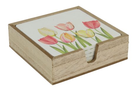 Countryfield Onderzetters ... stuks - tulpen 11x11x3,5cm