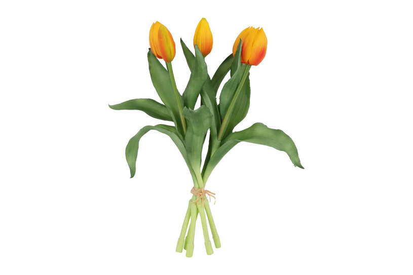 Countryfield Kunstboeket Tulipa S geel/oranje 15x15x29cm